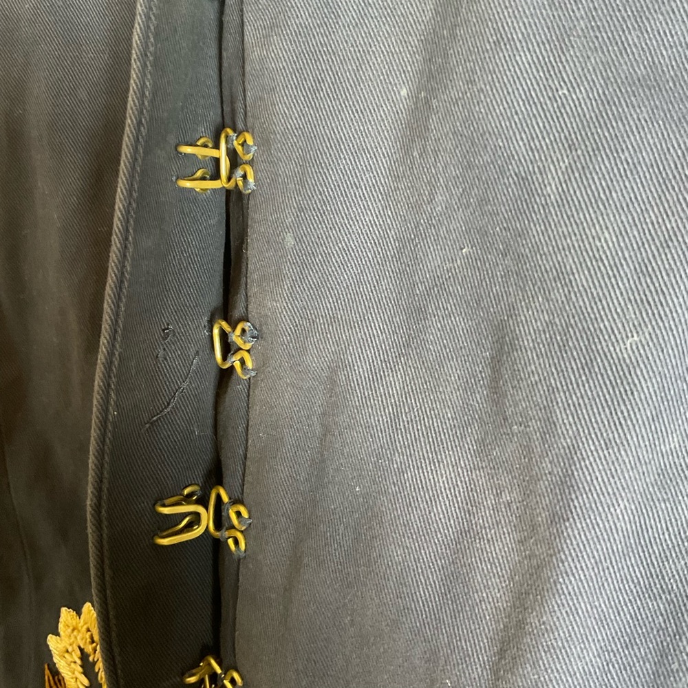 Embroidered Navy Blue Utility Jacket - Picture 9 of 15